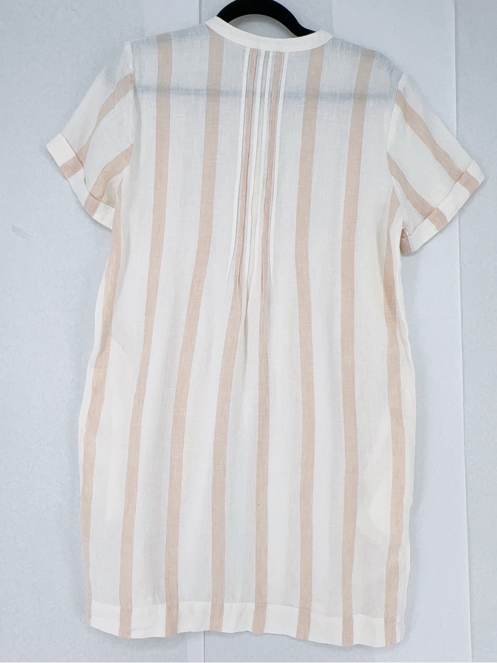 Faherty Gemina Gauze Sand Serape Striped Sustainable Dress 100% Linen Womens S - Picture 3 of 8